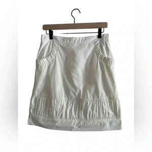 Sandra Angelozzi White Ruffled Skirt